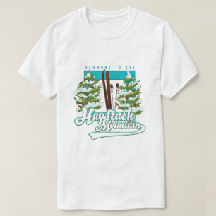 Camiseta Logo de Haystack Mountain Vermont USA Ski