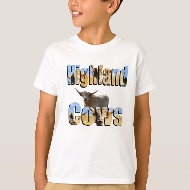 Camiseta Logo De Highland Cow Y Vaca Highland, (Anverso)