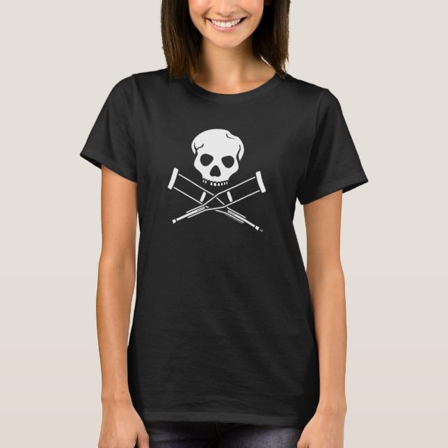 Camiseta Logo De Jackass Skull Y Crutches (Anverso)