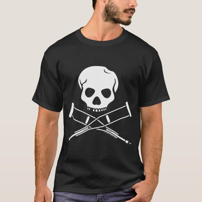 Camiseta Logo De Jackass Skull Y Crutches (Anverso)