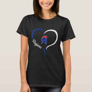 Camiseta Logo de James Island Charter Trojans Media Heart S