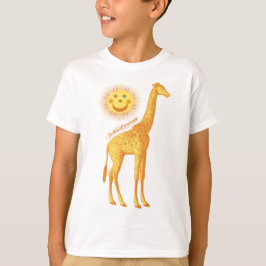 Camiseta Logo de jirafa y sol con criaturas hermanas