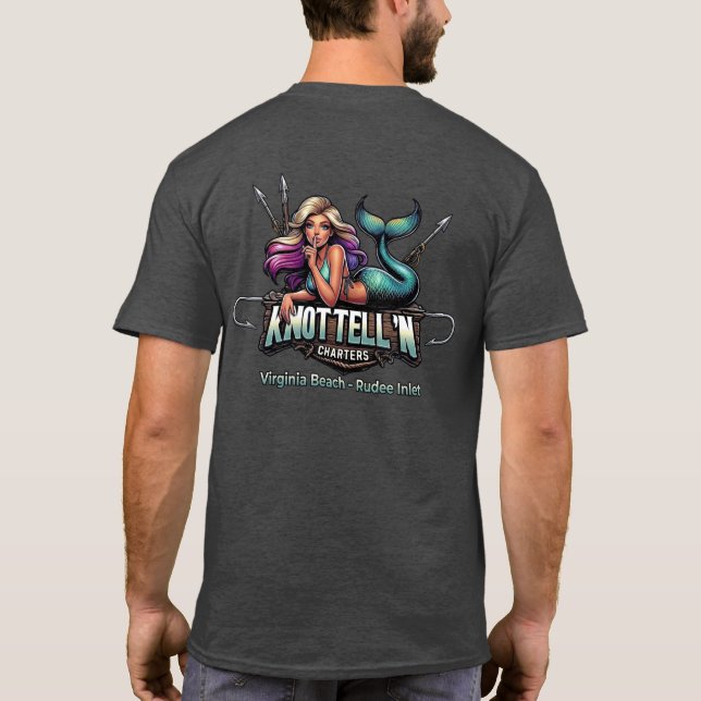 Camiseta Logo de Knot Tell'n Charters Negro (Reverso)