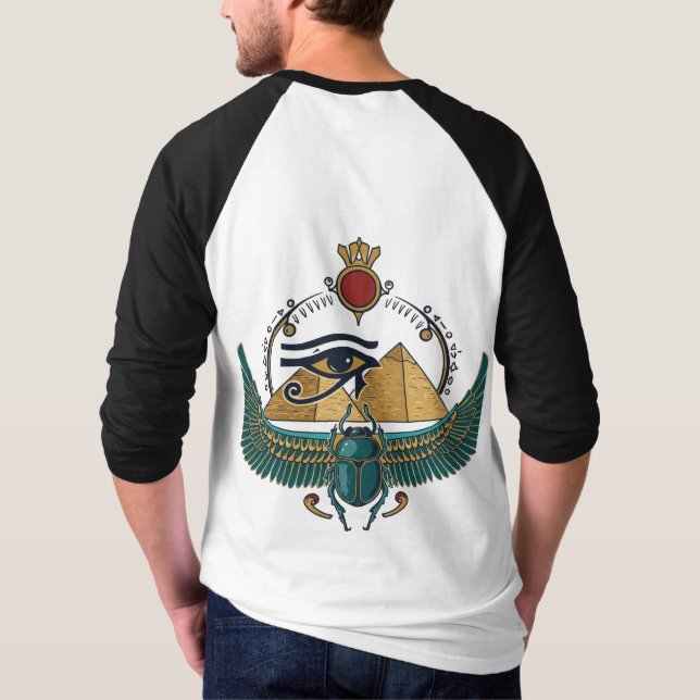 Camiseta Logo de la Antigua Egipto - Ojo de Horus, Faraón V (Reverso)