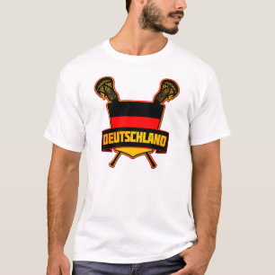 Camiseta Logo De La Bandera De Alemania Lacrosse, Con Nombr