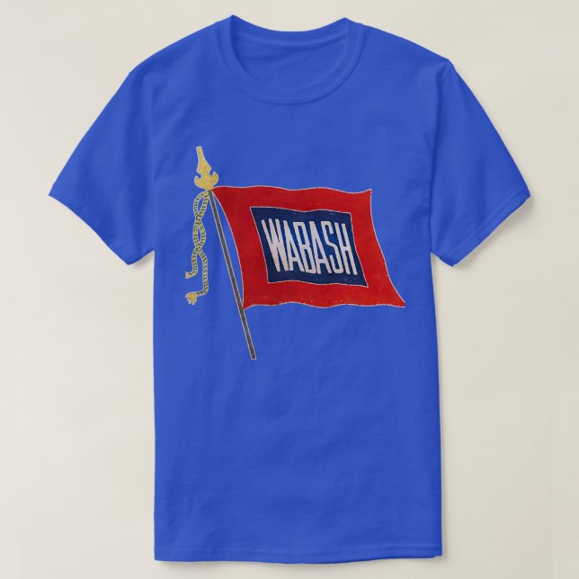 Camiseta Logo de la bandera del ferrocarril de Wabash Vinta (Diseño del anverso)