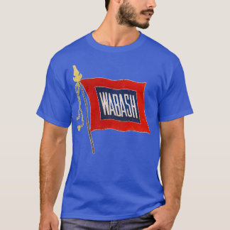 Camiseta Logo de la bandera del ferrocarril de Wabash Vinta