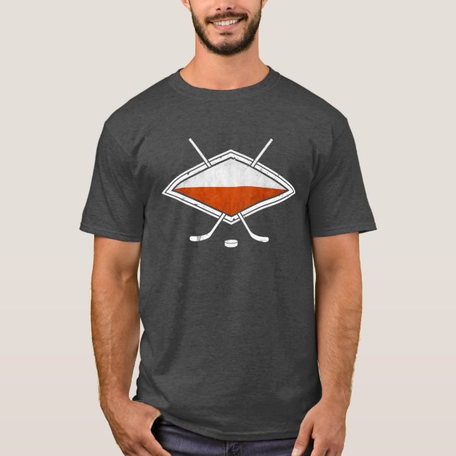 Camiseta Logo de la bandera polaca de hockey sobre hielo (Anverso)