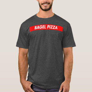 Camiseta Logo de la caja roja Bagel Pizza Graciosa Copia de