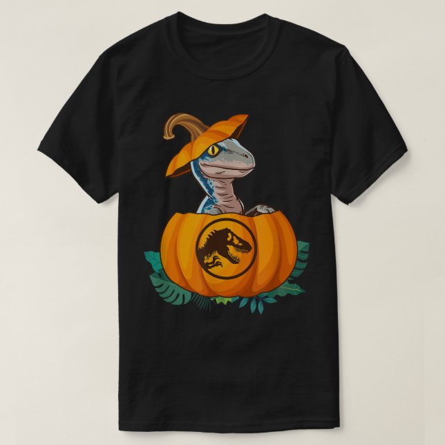 Camiseta Logo de la Calabaza de Dinosaurios Jurásico Mundia (Diseño del anverso)