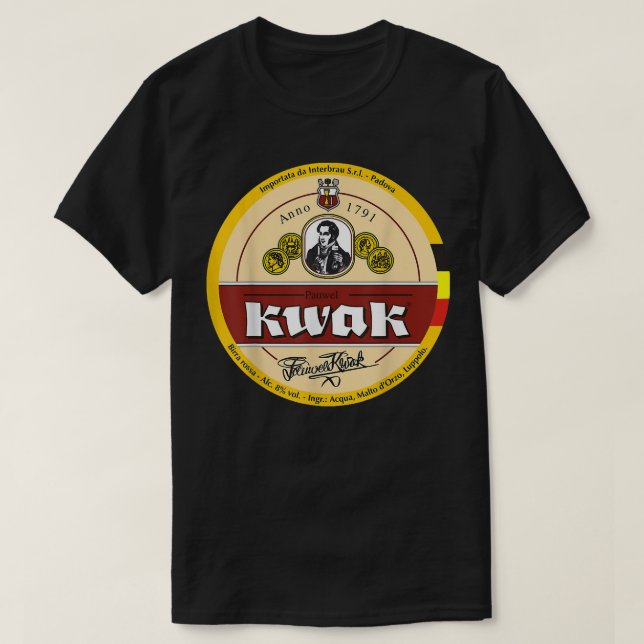 Camiseta Logo de la cerveza belga Kwak (Diseño del anverso)