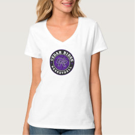 Camiseta Logo de la CRHS Basketball - Damas White V-Cuello
