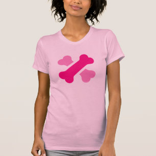 Camiseta Logo de la cruz de huesos de perro de color de la
