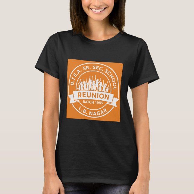 Camiseta Logo de la DTEA 1999 Women's Black Tee-Naranja (Anverso)