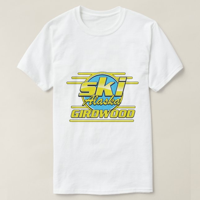 Camiseta Logo de la estación de esquí de Girdwood Alaska 80 (Diseño del anverso)