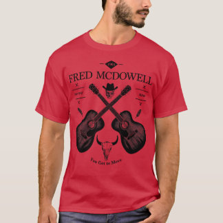 Camiseta Logo de la guitarra acústica Fred McDowell