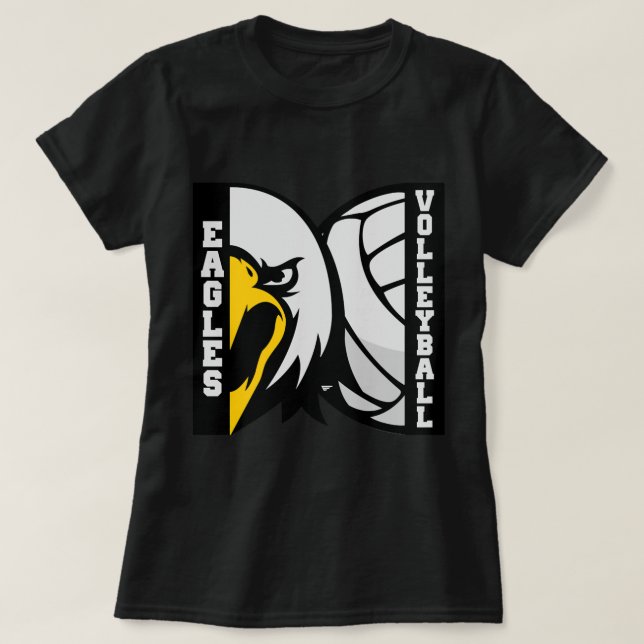 Camiseta Logo de la mascota de voleibol Eagles (Diseño del anverso)