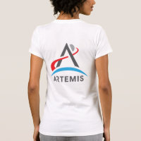 Logo de la NASA Artemis White Rocket femenino