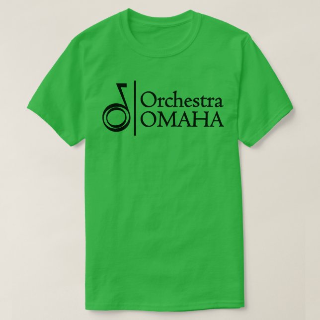 Camiseta Logo de la Orquesta Omaha Negro (Diseño del anverso)