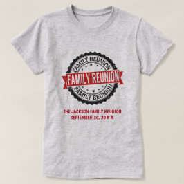 Camiseta Logo de la reunión familiar rojo negro