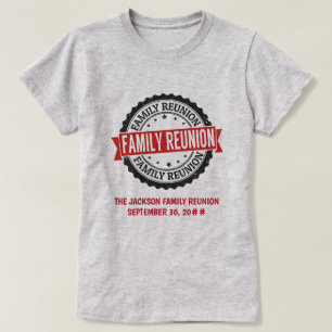 Camiseta Logo de la reunión familiar rojo negro