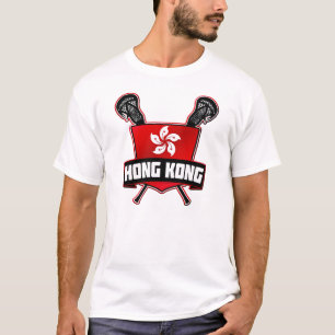 Camiseta Logo de Lacrosse de la bandera de Hong Kong con im