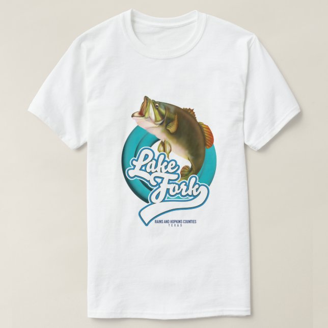 Camiseta Logo de Lake Fork Texas Fishing. (Diseño del anverso)