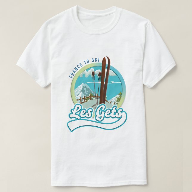 Camiseta Logo de Les Gets francia para esquiar (Diseño del anverso)