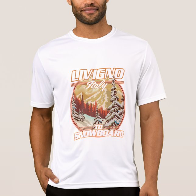 Camiseta Logo de Livigno italy Snowboarding (Anverso)