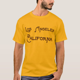 Camiseta Logo de Los Angeles California Art Déco