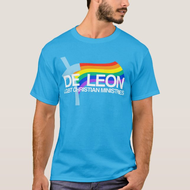 Camiseta Logo de los ministerios cristianos LGBT de Leon y  (Anverso)