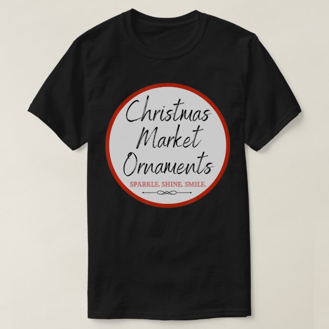 Camiseta Logo de los Ornamentos del Mercado de los navidade (Diseño del anverso)