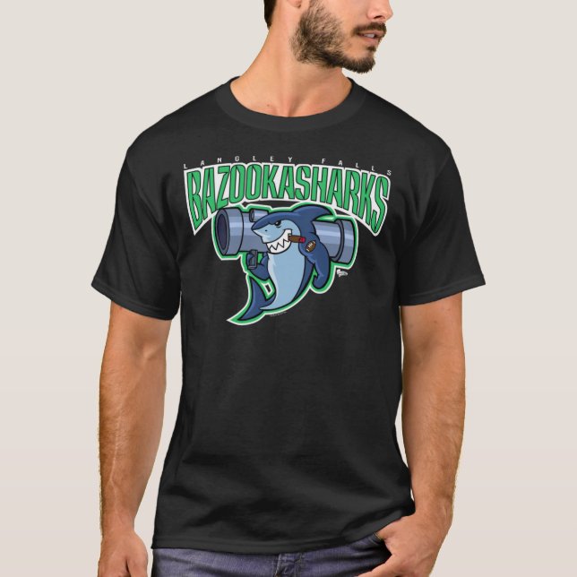 Camiseta Logo de los tiburones Bazooka Dad55 (Anverso)