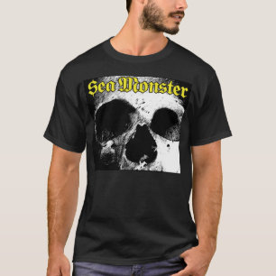Camiseta Logo De Monstruo Marítimo Con Calavera (Camisa Ne