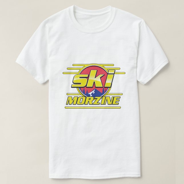 Camiseta Logo de Morzine France Ski 80 (Diseño del anverso)