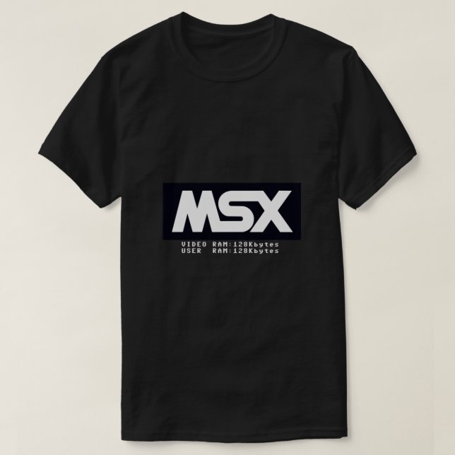 Camiseta Logo de MSX de época, ilustración original, impres (Diseño del anverso)
