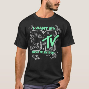 Camiseta Logo de MTV I Want My MTV Doodle