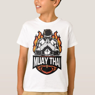 Camiseta Logo de Muay Thai - Luchador de Boxeo Tailandés
