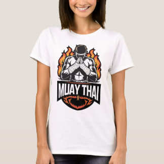 Camiseta Logo de Muay Thai - Luchador de Boxeo Tailandés