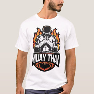 Camiseta Logo de Muay Thai - Luchador de Boxeo Tailandés