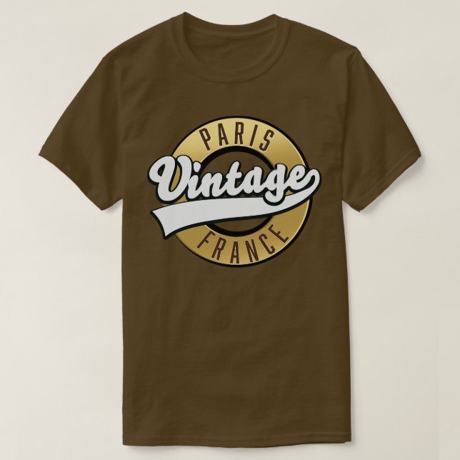 Camiseta Logo de Paris France Vintage (Diseño del anverso)