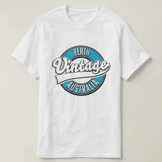 Camiseta Logo de Perth Australia vintage (Diseño del anverso)