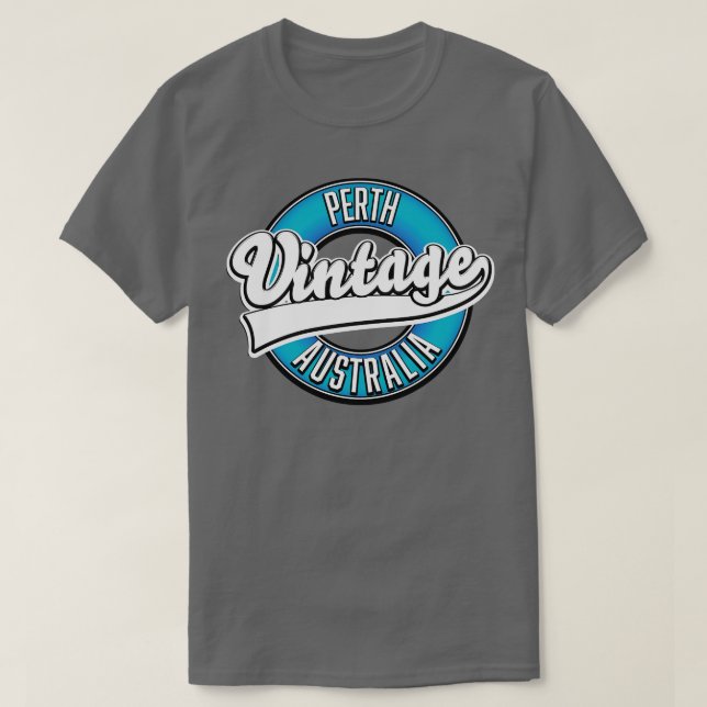 Camiseta Logo de Perth Australia vintage (Diseño del anverso)