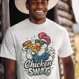 Camiseta Logo De Pizza-Pecking Poultry