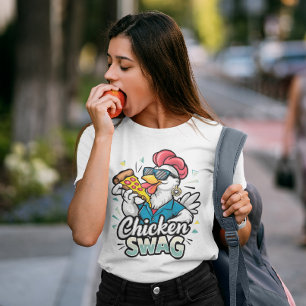 Camiseta Logo De Pizza-Pecking Poultry