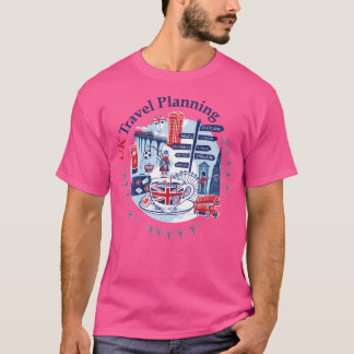 Camiseta Logo De Planificación De Viajes En El Reino Unido