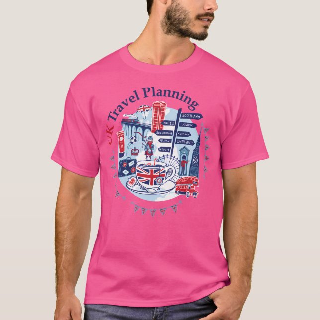 Camiseta Logo De Planificación De Viajes En El Reino Unido (Anverso)