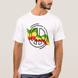 Camiseta logo de reggae with peace