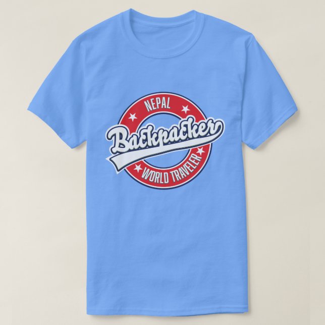 Camiseta Logo de retro de viajero mundial para mochileros d (Diseño del anverso)