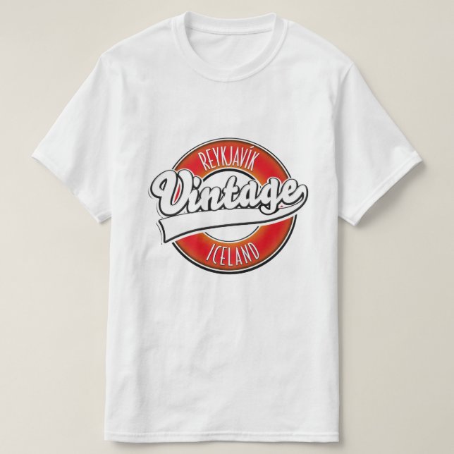 Camiseta Logo de Reykjavík Islandia (Diseño del anverso)